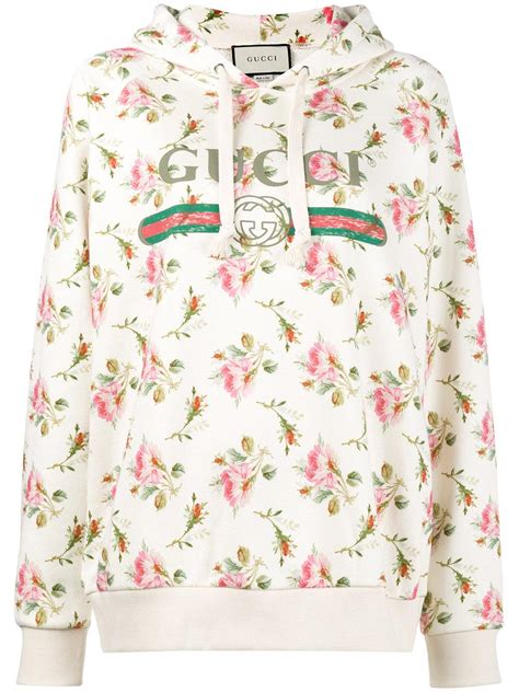 flower rose print with gucci hoodie